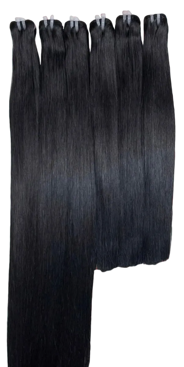 Raw Indian Bundles – 100% Unprocessed Human Hair | Single Donor | Natural Shine & Volume
