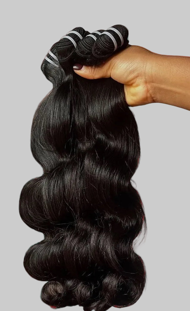 Raw Indian Bundles – 100% Unprocessed Human Hair | Single Donor | Natural Shine & Volume